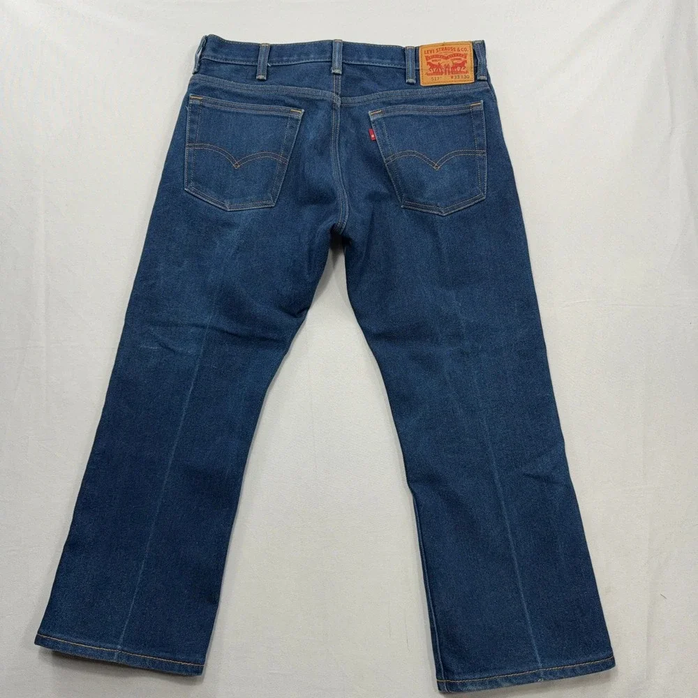 Levis Jeans 517 Bootcut Dark Wash Denim Mens 33x27 2 Pairs
